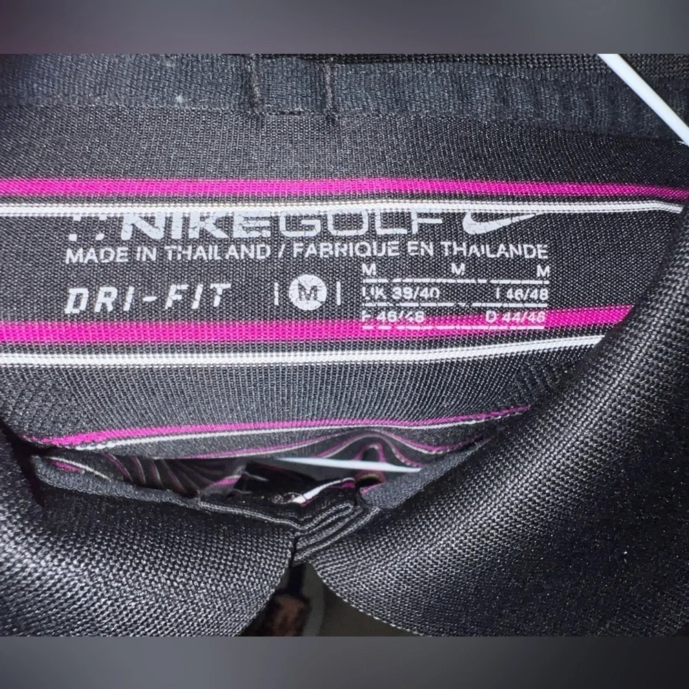NIKE GOLF PURPLE/BLACK/WHITE DRI-FIT POLO GOLF SHIRT